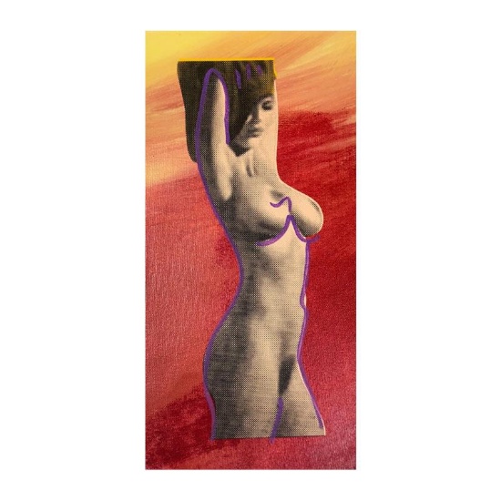 Steve Kaufman (1960-2010), "Nude" Hand Signed and Numbered Limited Edition Hand