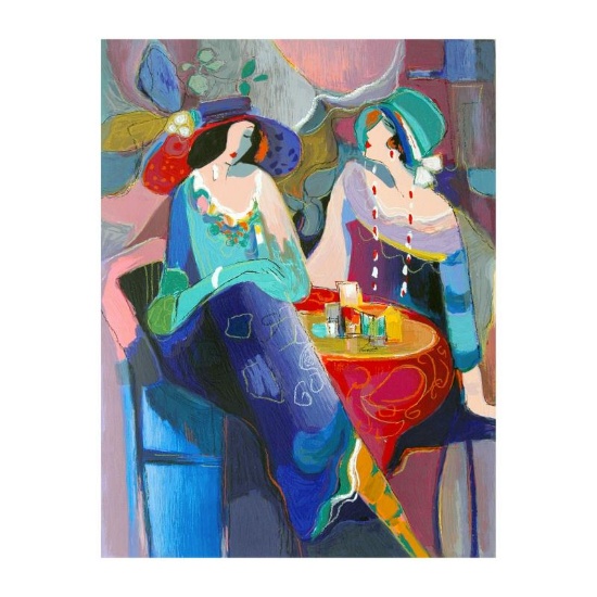 Isaac Maimon, "Pastel Gathering" Limited Edition Serigraph, Numbered and Hand Si