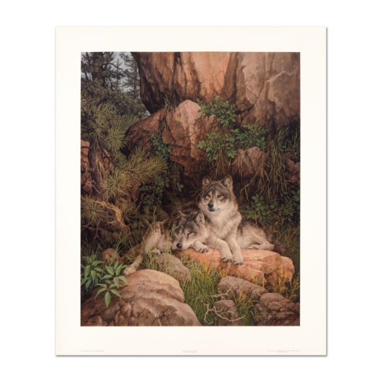 Larry Fanning (1938-2014), "Soul Mates - Gray Wolves" Limited Edition Lithograph