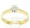 Atasay 18kt Yellow and White Gold Round Diamond Solitaire Engagement Ring