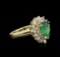 14KT Yellow Gold 2.29 ctw Emerald and Diamond Ring