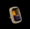 30.06 ctw Ametrine and Diamond Ring - 14KT Yellow Gold