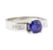 1.98 ctw Sapphire And Diamond Ring - Platinum