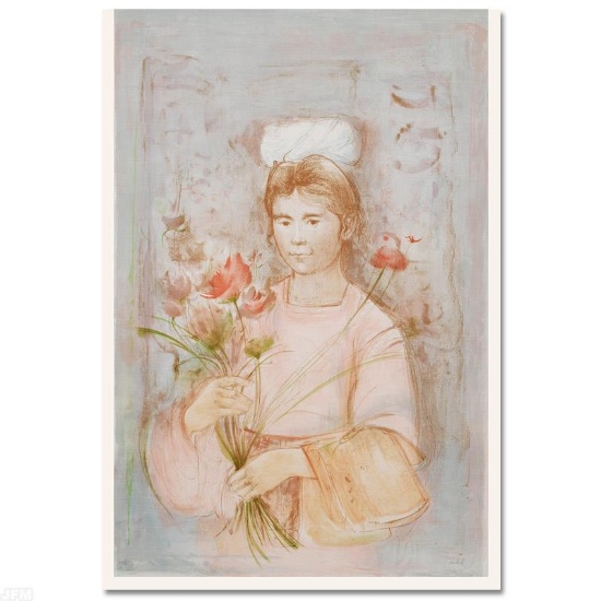 "Mayan Princess" Limited Edition Lithograph (30" x 41.5) by Edna Hibel (1917-201