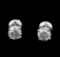 1.20 ctw Diamond Stud Earrings - 14KT White Gold