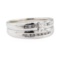 0.65 ctw Diamond Wedding Set - 14KT White Gold