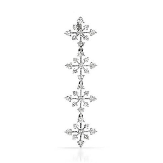 18k White Gold 1.15CTW Diamond Pendant, (SI3/G-H)