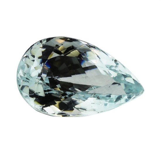 5.58 ct.Natural Pear Cut Aquamarine