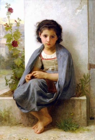 William Bouguereau - The Little Knitter