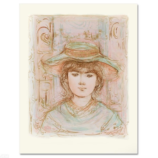 "January" Limited Edition Lithograph by Edna Hibel (1917-2014), Numbered and Han