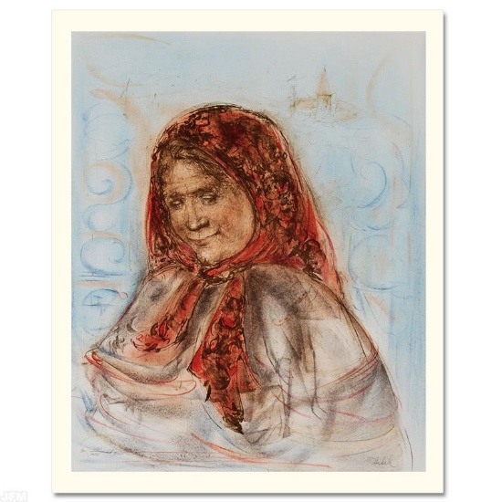 "Swiss Woman" Limited Edition Lithograph by Edna Hibel (1917-2014), Numbered and