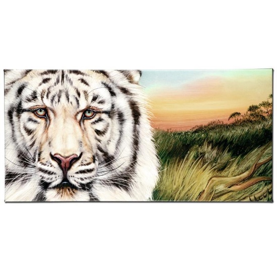 "White Bengal" Limited Edition Giclee on Canvas by Martin Katon, Numbered and Ha