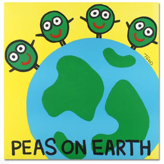 "Peas on Earth" Limited Edition Lithograph by Todd Goldman, Numbered and Hand Si