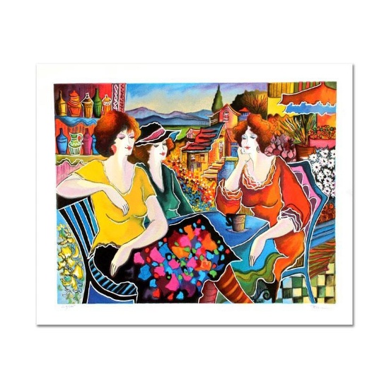 Patricia Govezensky, "Girl Talk" Hand Signed Limited Edition Serigraph with Lett