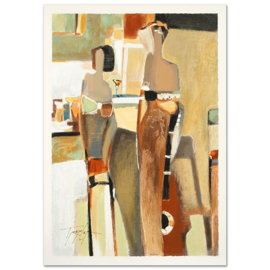 "Bar Scene II" Limited Edition Serigraph by the Gifted Yuri Tremler, Hand Signed