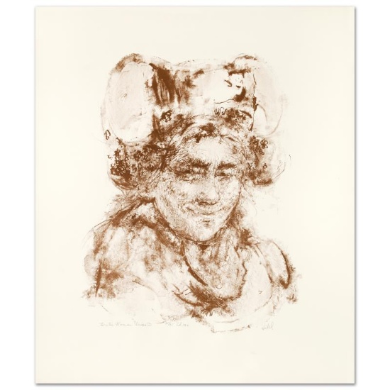 "Breton Woman" Limited Edition Lithograph by Edna Hibel (1917-2014), Numbered an