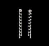 14KT White Gold 2.25 ctw Diamond Earrings