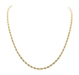 Twenty Four Inch Rope Chain - 14KT Yellow Gold