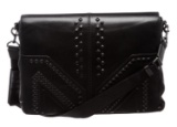MCM M. Moment Black Leather Messenger Bag