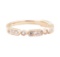 0.25 ctw Diamond Straight Line Station Ring with Milgrain Detailing - 14KT Rose