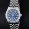 Rolex Stainless Steel 36MM Blue Index Diamond Oyster Perpetual Datejust Wristwat