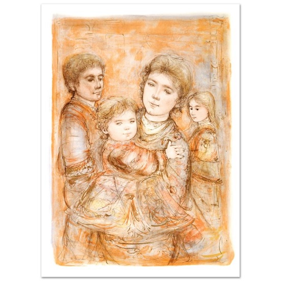 "Portrait of a Family" Limited Edition Lithograph (28" x 40.5") by Edna Hibel (1