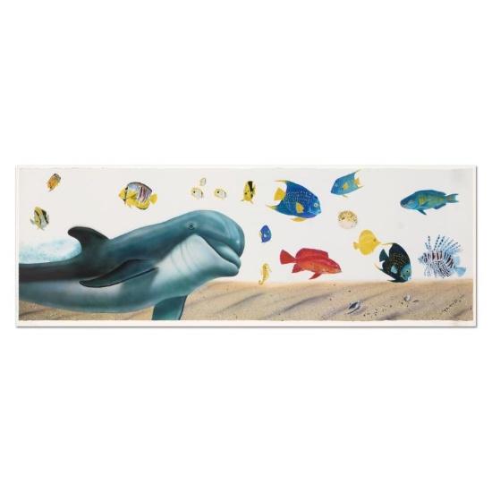 Wyland, "Underwater Paradise" Limited Edition Lithograph, Numbered and Hand Sign