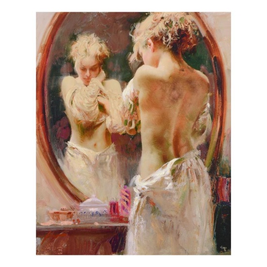 Pino (1939-2010), "Contemplation" Limited Edition Artist-Embellished Giclee on C