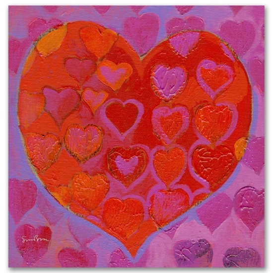 "Playful Heart VI" Limited Edition Giclee on Canvas by Simon Bull, Numbered and