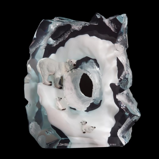 Kitty Cantrell, "Polar Play" Limited Edition Mixed Media Lucite Sculpture with C