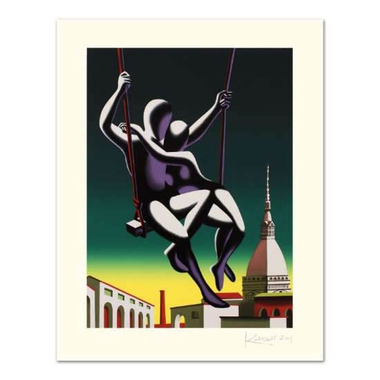 Mark Kostabi, "Above The World" Limited Edition Serigraph, Numbered and Hand Sig