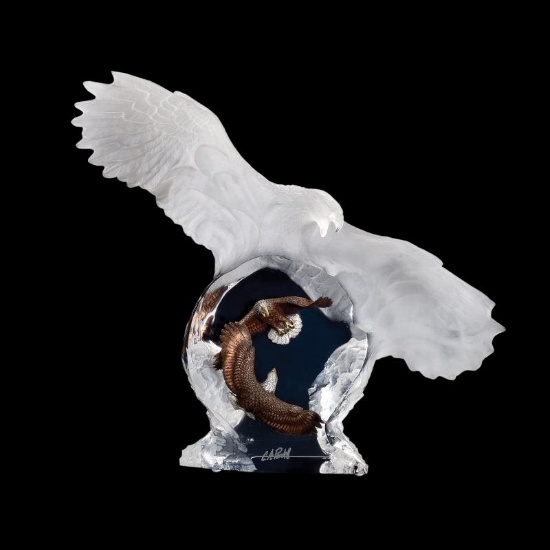 Christopher Pardell, "Eagle Spirit" Limited Edition Mixed Media Lucite Sculpture
