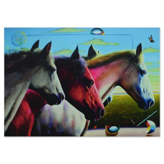 Ferjo, "Wild Stallions" Limited Edition on Gallery Wrapped Canvas, Numbered and
