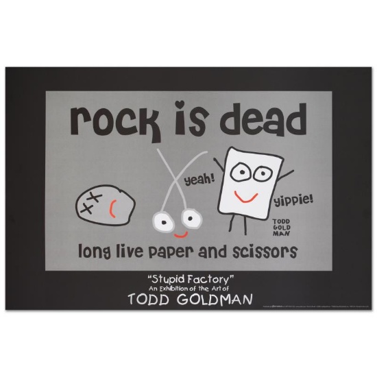 "Rock is Dead" Collectible Lithograph (36" x 24") by Renowned Pop Artist Todd Go