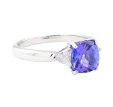 2.58 ctw Tanzanite And Diamond Ring - 18KT White Gold