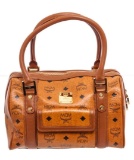 MCM Cognac Mini Shopper Tote Bag