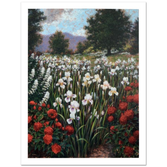 "Irises In A Meadow" Limited Edition Giclee (34" x 44") by Brian Davis, Numbered