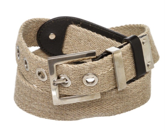 Dolce &amp; Gabbana Tan Canvas and Leather Belt