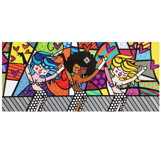 Romero Britto "Destiny" Hand Signed Limited Edition Giclee on Canvas; Authentica