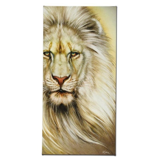 "White Lion" Limited Edition Giclee on Canvas by Martin Katon, Numbered and Hand