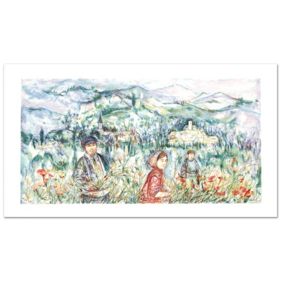 "The Flower Harvest" Limited Edition Lithograph by Edna Hibel (1917-2014), Numbe