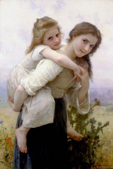 William Bouguereau - Not Too Much to Carry