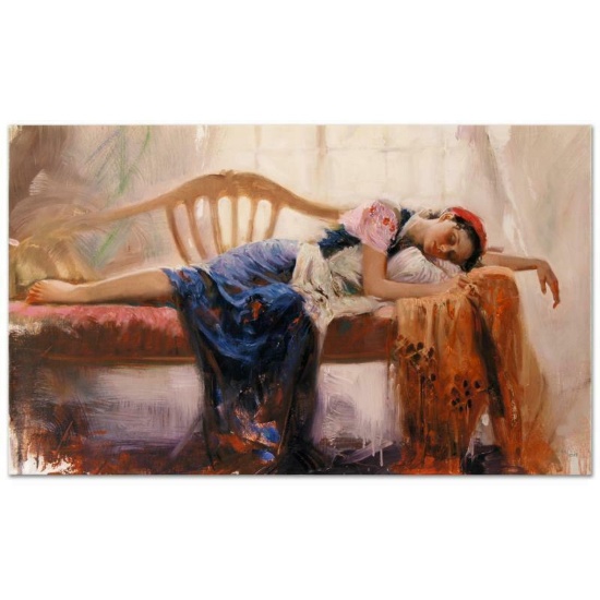 Pino (1939-2010), "At Rest" Artist Embellished Limited Edition on Canvas (40" x