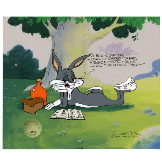 Chuck Jones "Poetic Bugs" Hand Signed, Hand Painted Limited Edition Sericel.