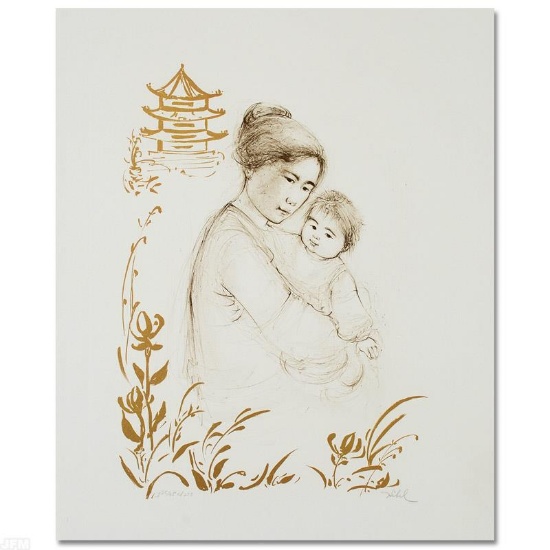"Lei Jeigiong and her Baby in the Garden of Yun-Tai" Limited Edition Lithograph