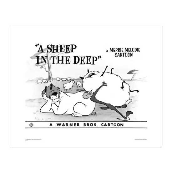 "A Sheep in the Deep, Flock" Numbered Limited Edition Giclee from Warner Bros. w