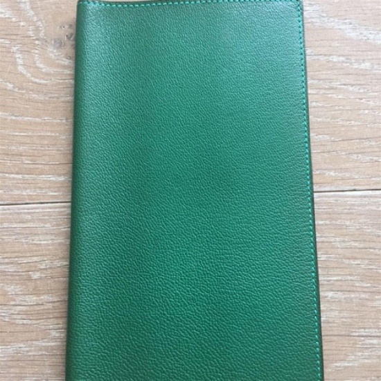 Hermes Green Leather Agenda Cover Wallet