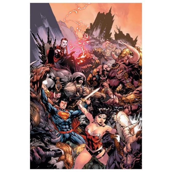 DC Comics, "Superman/ Wonder Woman #17" Numbered Limited Edition Giclee on Canva