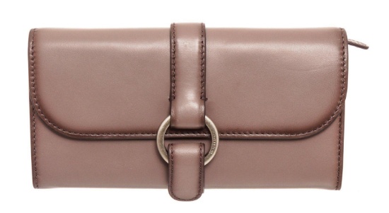 Michael Kors Grey Quincy Leather Flap Wallet