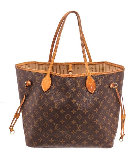 Louis Vuitton Brown Neverfull MM Tote Bag